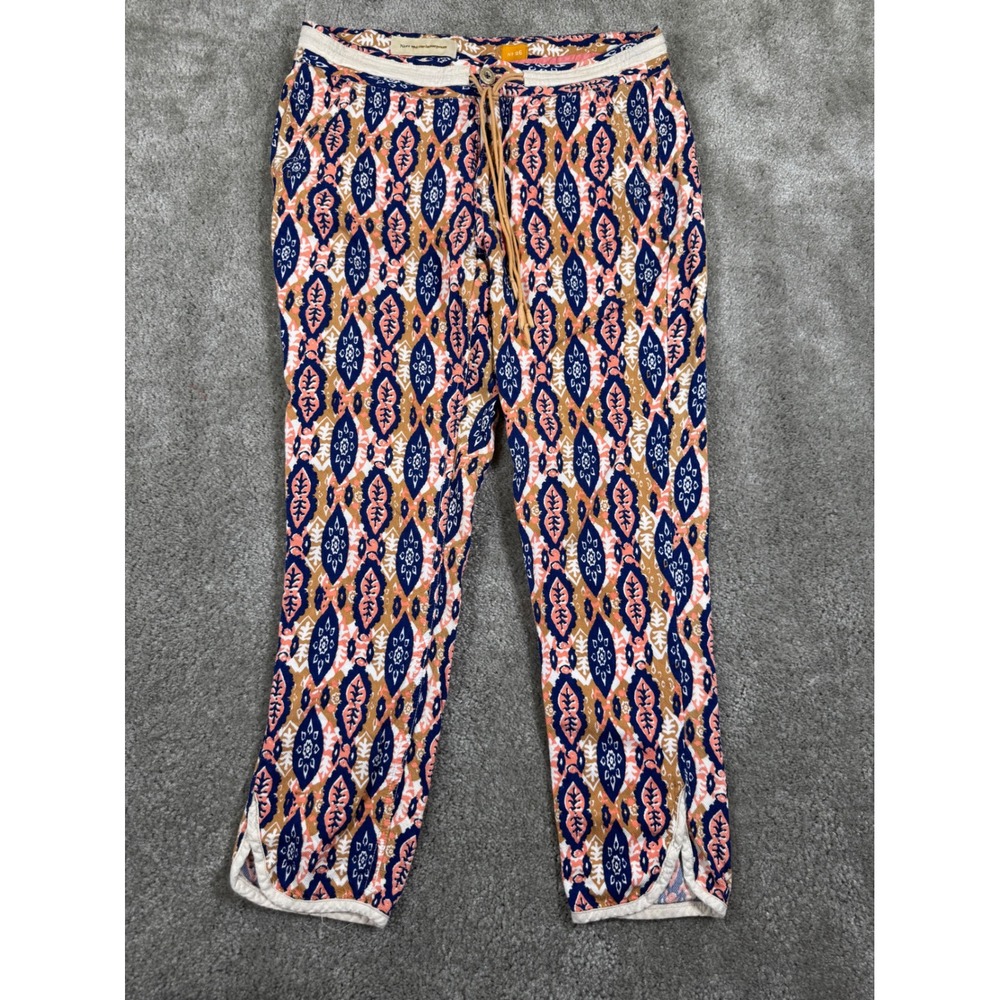 Pilcro and the Letterpress Anthropologie Ikat Print Drawstring Pants Size 26